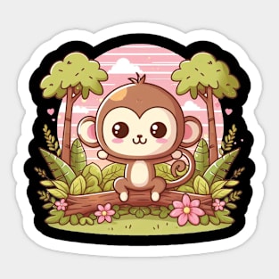 Happy Monkey Sticker